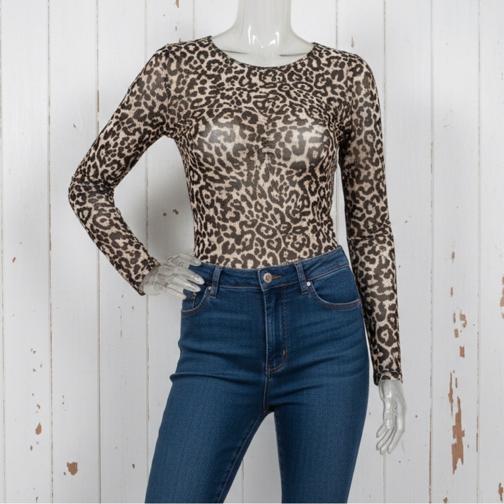 💎$3 WITH BUNDLE💎 Leopard Print Long Sleeve Top L